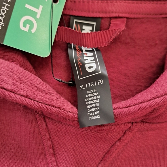 Kirkland Signature Hoodie Pullover Heavyweight Sweatshirt Red Women's XL - Picture 11 of 16